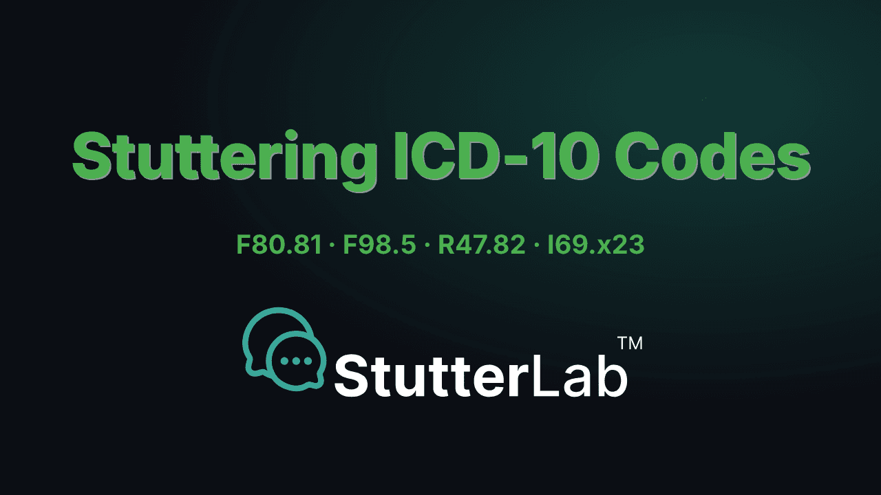 Stuttering ICD-10 Codes: F80.81, F98.5, R47.82 and I69 Explained